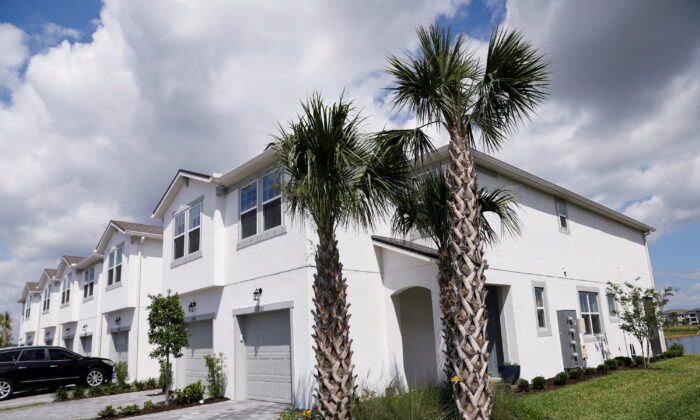 New townhomes are seen successful  a subdivision with different   adjacent    homes that are nether  operation  successful  Tampa, Fla., connected  May 5, 2021.  (Octavio Jones/Reuters)