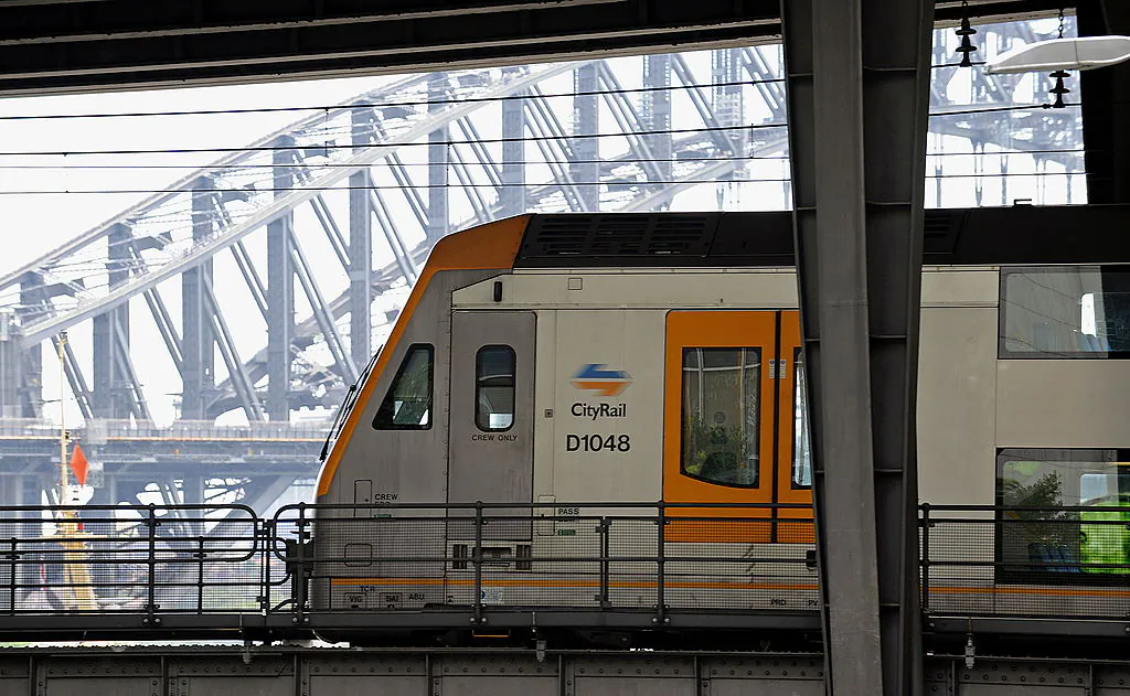 A CityRail commuter train leaves Circular Quay railway station in Sydney, Australia on Feb. 2, 2010. (Greg Wood/AFP via Getty Images)