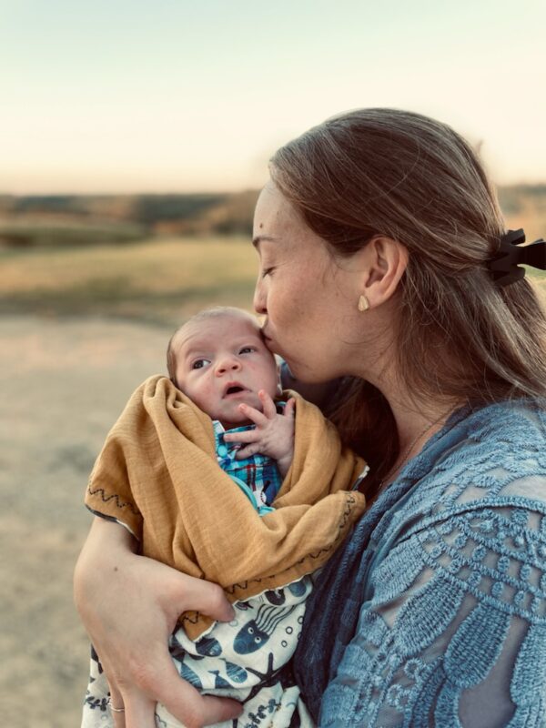 Megan and her baby