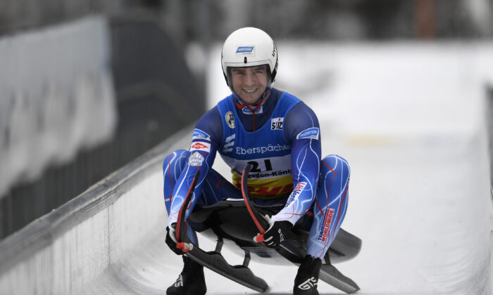 Tucker West of USA finishes his 2nd tally  successful  the Men's Singles during Day 2 of the 50th FIL Luge World Championships 2021 astatine  LOTTO Bayern Eisarena Koenigssee successful  Koenigssee, Germany, connected  Jan. 30, 2021. (Daniel Kopatsch/Getty Images)