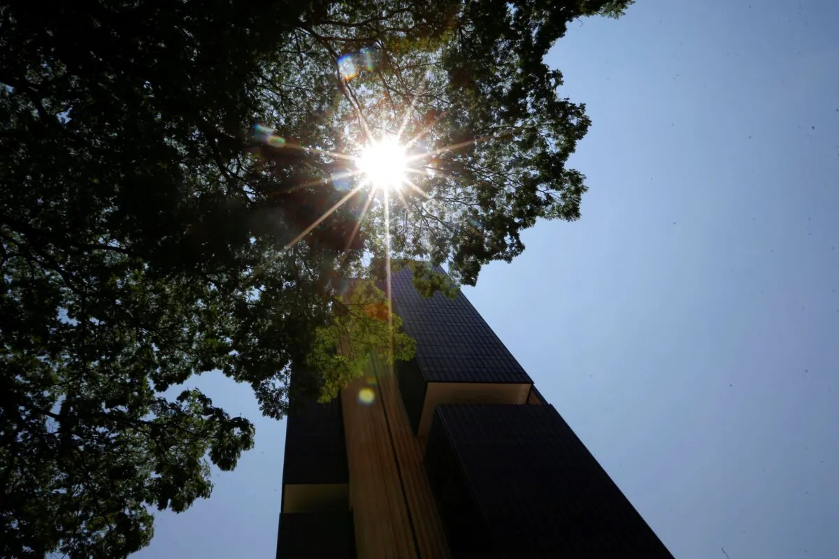 A view shows the Central Bank headquarters building in Brasilia, Brazil on Oct. 4, 2021. (Adriano Machado/Reuters)