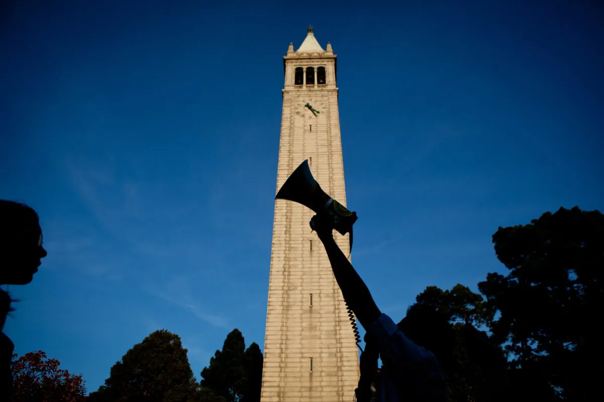 University of California–Berkeley students march through campus as part of an "open university" strike in solidarity with the Occupy Wall Street movement in Berkeley, Calif, on Nov. 15, 2011. (Max Whittaker/Getty Images)