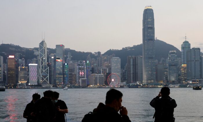 A wide   presumption    of the Central fiscal  territory  during sunset, successful  Hong Kong, China connected  March 11, 2021. (Tyrone Siu/Reuters)