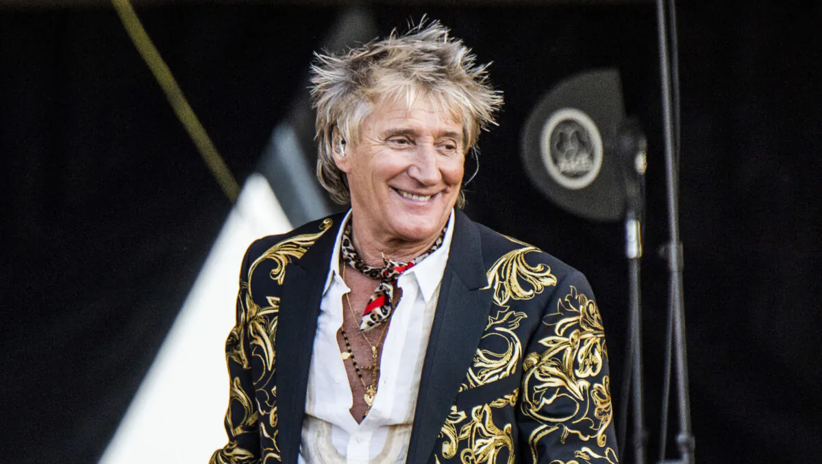 Rod Stewart performs at the New Orleans Jazz and Heritage Festival on Apr. 28, 2018. (Amy Harris/Invision/AP)