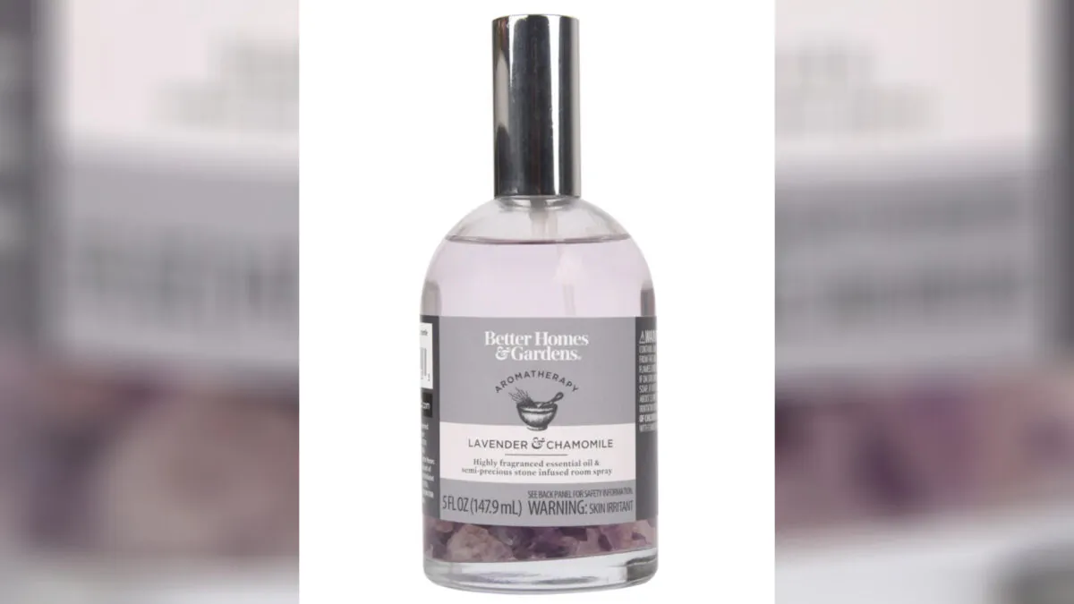Better Homes and Gardens Essential Oil Infused Aromatherapy Room Spray with Gemstones. (Consumer Product Safety Commission)