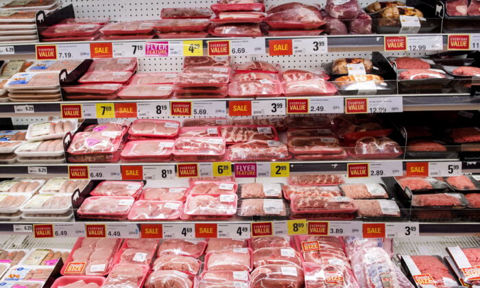 Meat is shown in a grocery store in Toronto on Nov. 30, 2018. ( Canadian Press/Nathan Denette)