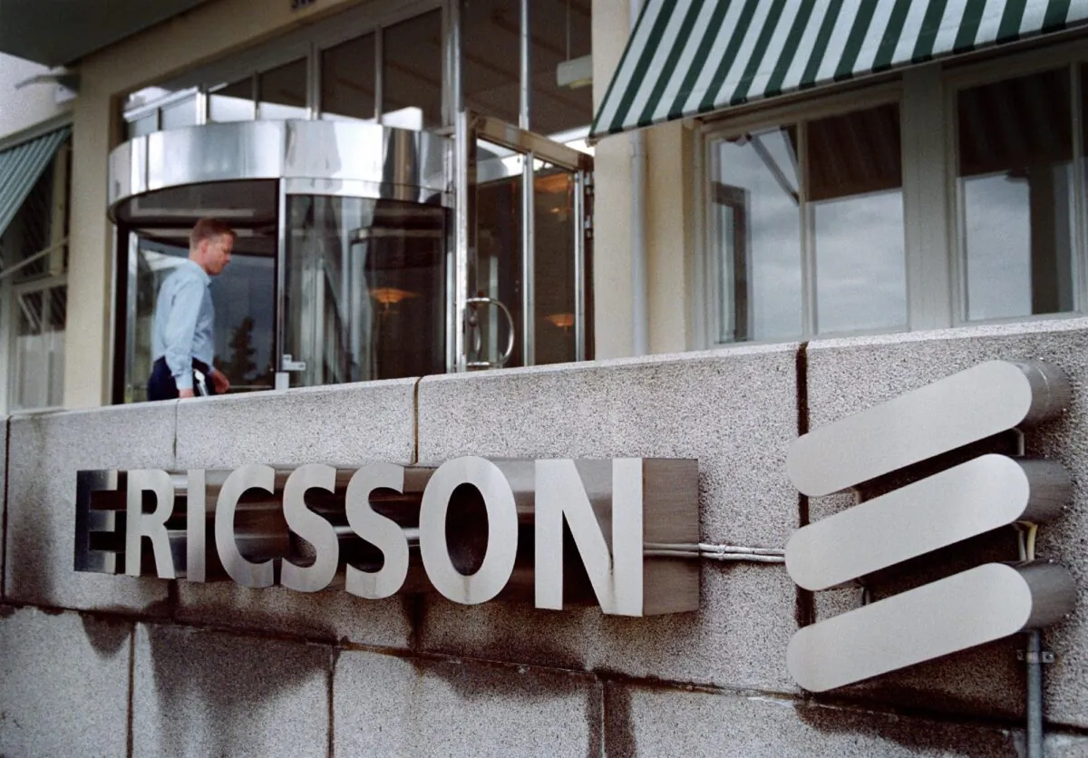 Swedish wireless equipment maker LM Ericsson, on July 20, 2001. (Jessica Gow/AFP via Getty Images)