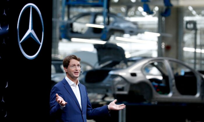 Ola Kaellenius, chairman of Daimler AG, attends the presentation of the new Mercedes-Benz S-Class at the Daimler production plant in Sindelfingen near Stuttgart, Germany on Sept. 2, 2020. (Ralph Orlowski/Reuters)