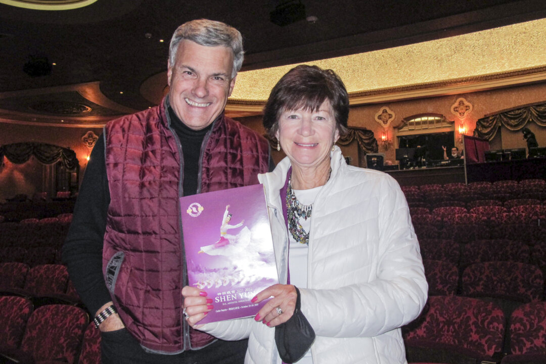 Timothy and Kathy Meyer attended Shen Yun Performing Arts at the Paramount Theatre in Cedar Rapids, Iowa, on Oct. 23, 2021. (Mary Mann/Epoch Times)