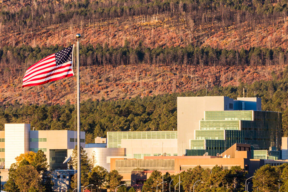 Buildings in the main technical area TA-3 at Los Alamos National Laboratory in Los Alamos, N.M., in 2016. (John Benner/CC by 2.0 via Flickr)