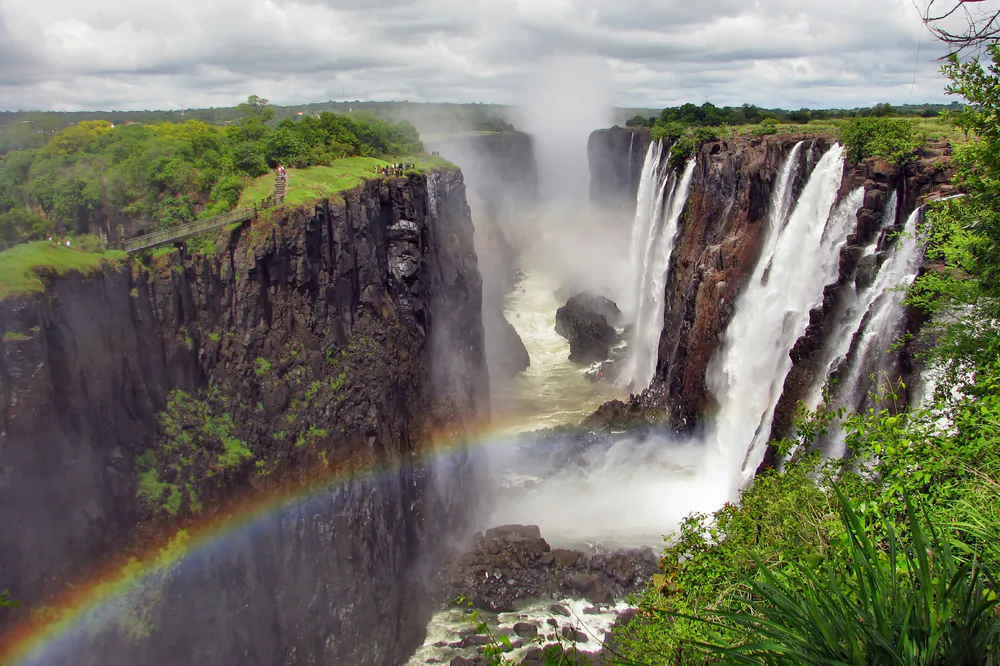A rainbow over Victoria Falls. (Przemyslaw Skibinski/Shutterstock)