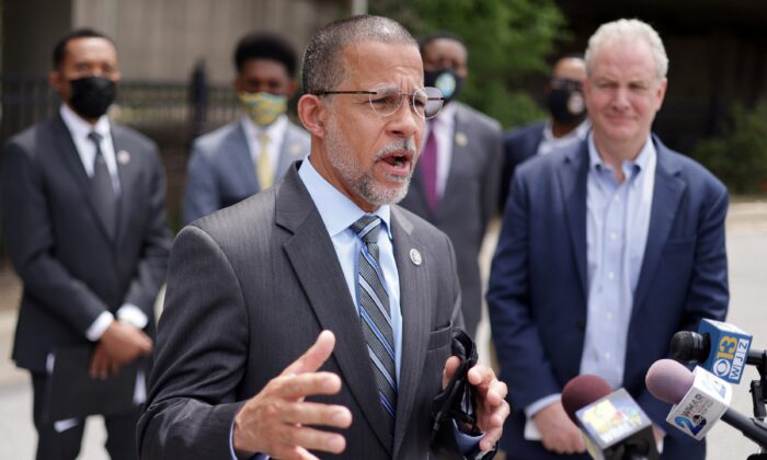 Rep. Anthony Brown (D-Md.) speaks successful  Baltimore, Md., connected  May 17, 2021. (Alex Wong/Getty Images)
