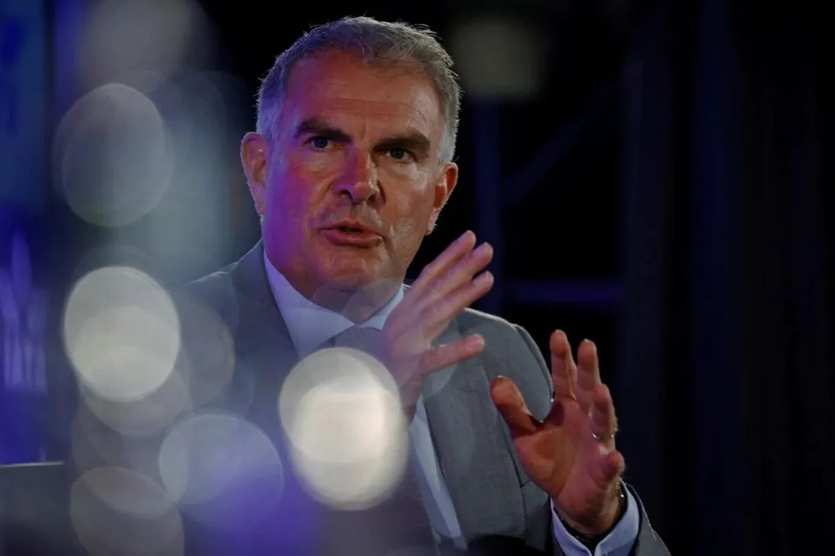 Lufthansa CEO Carsten Spohr takes part in a panel discussion at the International Air Transport Association's (IATA) Annual General Meeting in Boston, Mass., on Oct. 4, 2021. (Brian Snyder/Reuters)