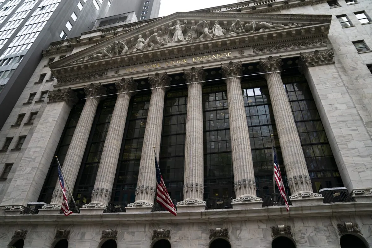 The New York Stock Exchange operates during normal business hours in the Financial District in New York on Oct. 13, 2021. (John Minchillo/AP Photo)