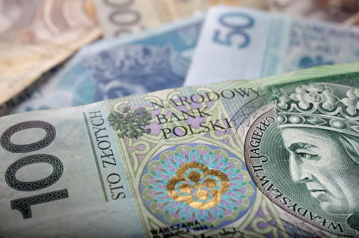 A picture illustration of Polish zloty banknote, taken in Warsaw on Jan. 13, 2011. (Kacper Pempel/Reuters)