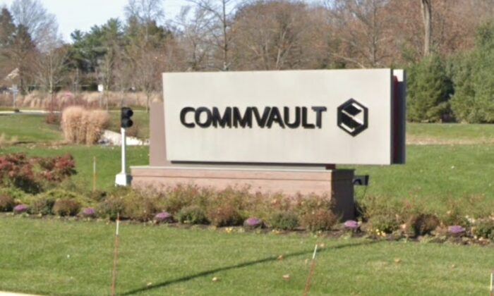 A logo motion   extracurricular  of the office  of Commvault successful  Tinton Falls, N.J., successful  November 2020. (Google Maps/Screenshot via The Epoch Times)