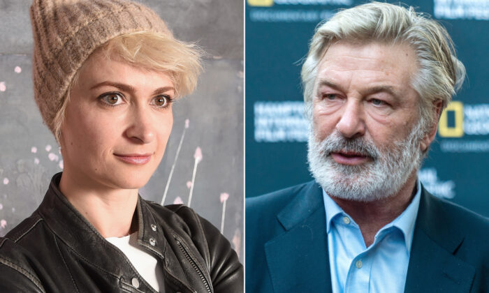 (Left) Halyna Hutchins in Park City, Utah, on Jan. 28, 2019. (Fred Hayes/Getty Images for SAGindie); (Right) Alec Baldwin in East Hampton, N.Y., on Oct. 7, 2021. (Mark Sagliocco/Getty Images for National Geographic)
