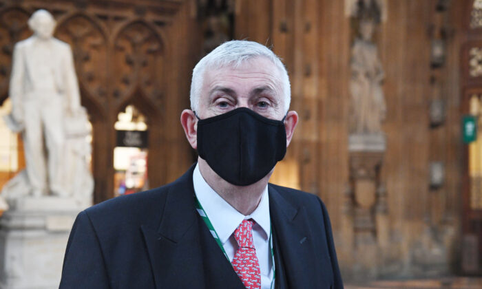 Undated photo showing The UK's Speaker of the House Sir Lindsay Hoyle. (Jessica Taylor/UK Parliament/PA)