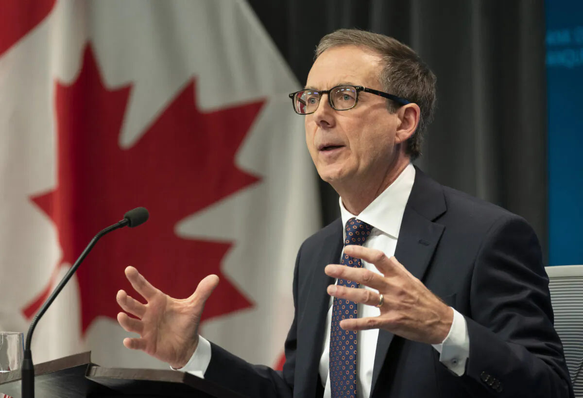 Bank of Canada Governor Tiff Macklem speaks during a news conference in Ottawa on Oct. 27, 2021. (The Canadian Press/Adrian Wyld) 
