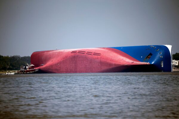 Overturned Cargo Ship Ga.