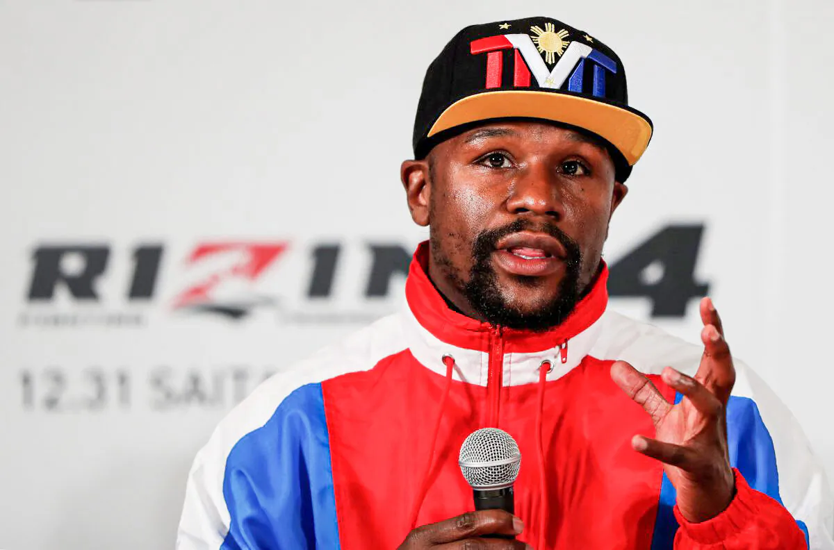 Undefeated boxer Floyd Mayweather Jr. of the U.S. attends a news conference to announce he is joining Japanese Mixed Martial Arts promotional company Rizin Fighting Federation, in Tokyo, Japan, on Nov. 5, 2018. (Issei Kato/Reuters)