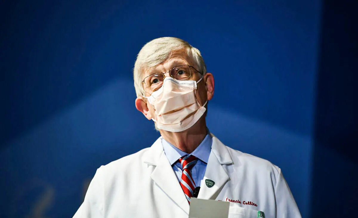 Then-National Institutes of Health Director Dr. Francis Collins stands in Bethesda, Md., on Jan. 26, 2021. Collins stepped down in December 2021. (Brendan Smialowski/AFP via Getty Images)