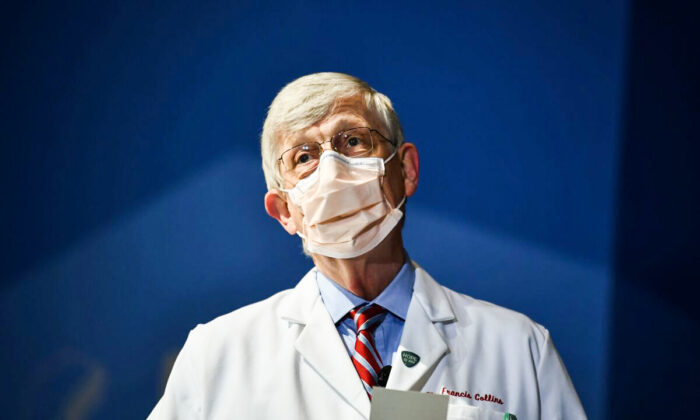 Then-National Institutes of Health Director Dr. Francis Collins stands in Bethesda, Md., on Jan. 26, 2021. Collins stepped down in December 2021. (Brendan Smialowski/AFP via Getty Images)