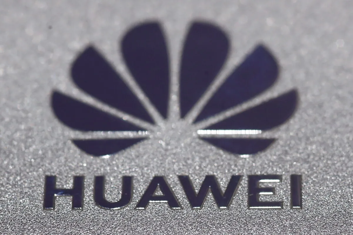 Huawei logo is seen during Munich Auto Show, IAA Mobility 2021 in Munich, Germany, on September 8, 2021. (Wolfgang Rattay/REUTERS)
