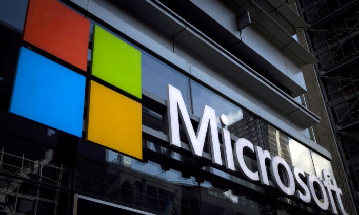 A Microsoft logo is seen connected  an bureau   gathering  successful  New York connected  July 28, 2015. (Mike Segar/Reuters)