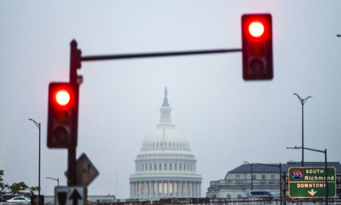 A view of the U.S. Capitol in Washington on Oct. 6, 2021. (Drew Angerer/Getty Images)