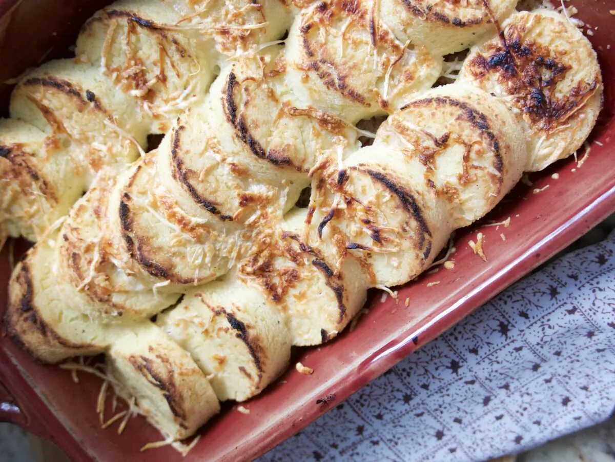 These Roman-style gnocchi are made with semolina flour, shaped into delicate, creamy rounds, and baked with plenty of cheese. (Victoria de la Maza)
