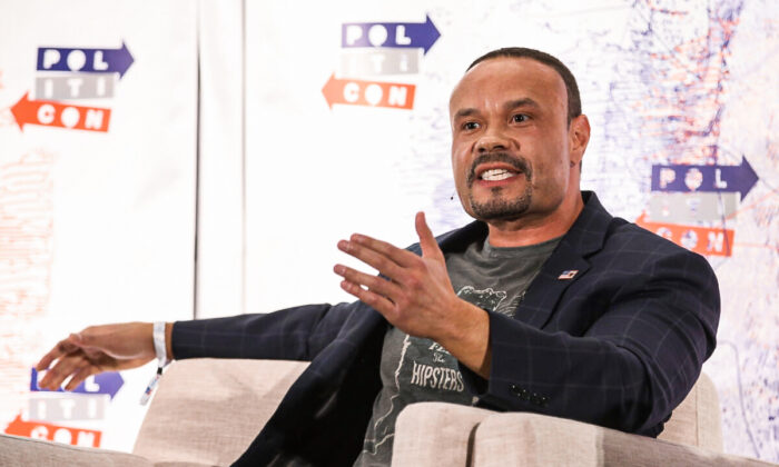 Dan Bongino speaks onstage during Politicon 2018 at the Los Angeles Convention Center in Los Angeles, Calif., on Oct. 21, 2018. (Phillip Faraone/Getty Images for Politicon)