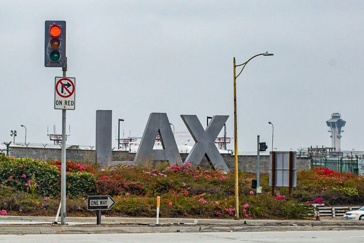 Los Angeles International Airport in Los Angeles on Aug. 9, 2021. (John Fredricks/The Epoch Times)