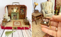 Artist Crafts Tiny, Meticulously Detailed Antique Rooms Inside Adorably Cozy Suitcases