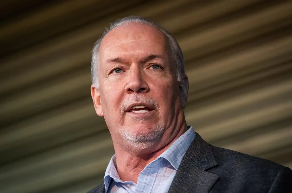 B.C. Premier John Horgan speaks in Vancouver, on September 16, 2021. (The Canadian Press/Darryl Dyck)