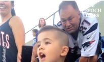 Little Garrett Sings the National Anthem at Patriots Preseason Game