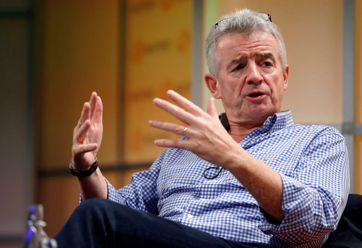 Ryanair Chief Executive Michael O'Leary speaks during a Reuters Newsmaker event in London, Britain, on Oct. 1, 2019. (Peter Nicholls/Reuters)