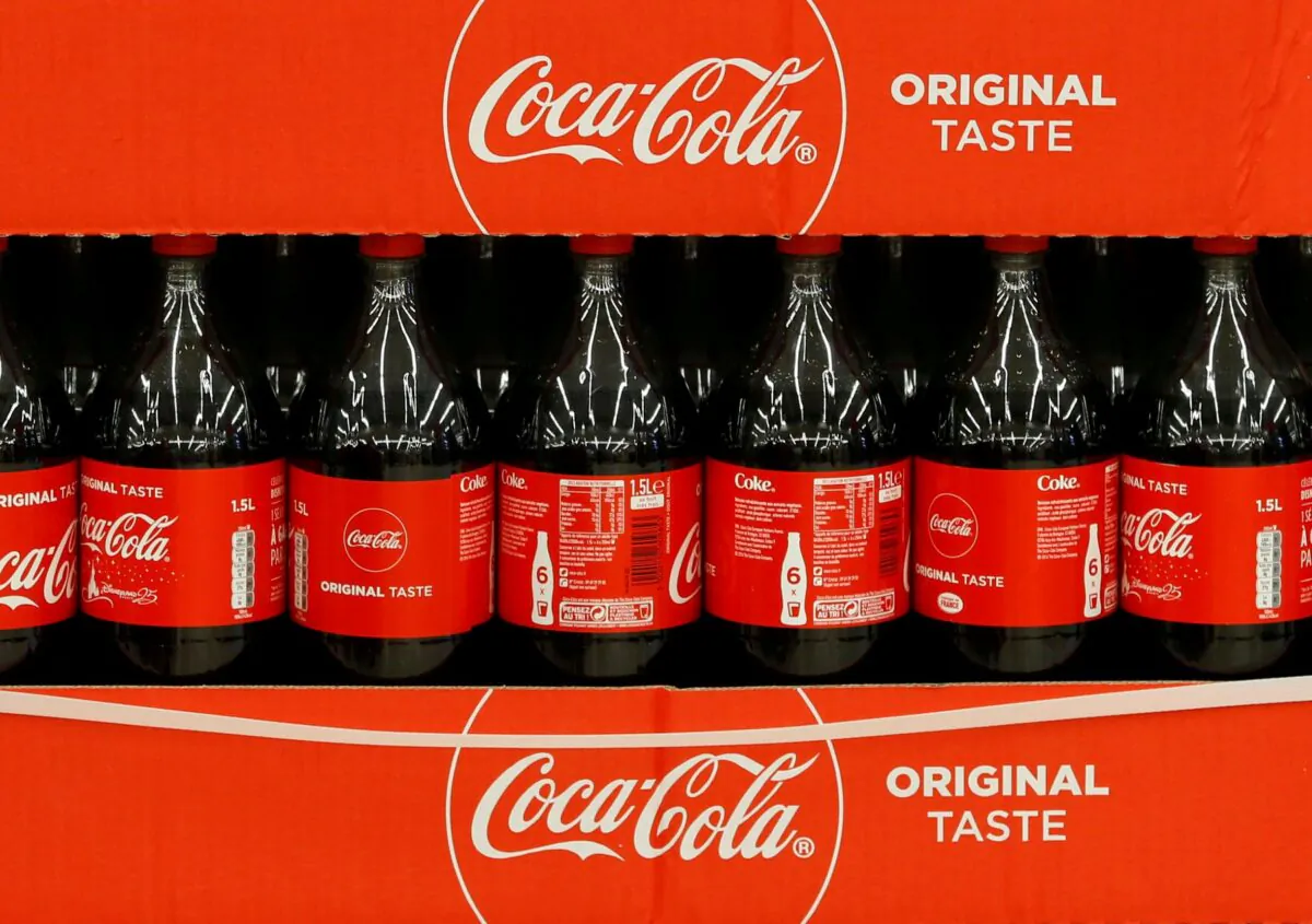 Bottles of Coca-Cola are seen at a Carrefour Hypermarket store in Montreuil, near Paris, France on Feb. 5, 2018. (Regis Duvignau/Reuters)