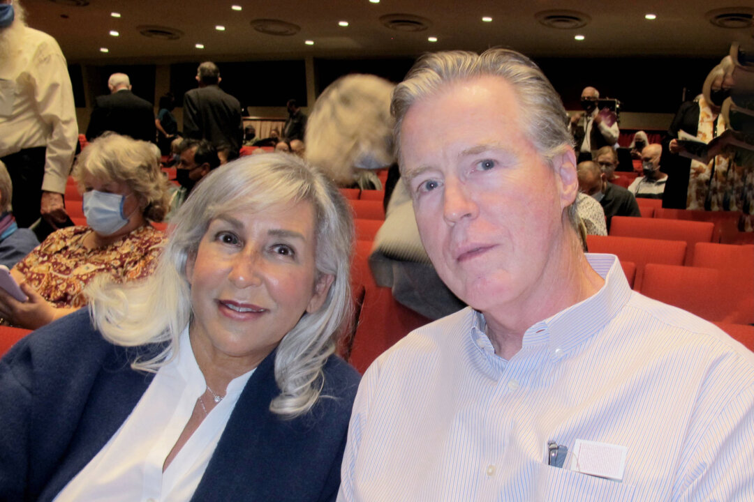 The Hancocks attended Shen Yun Performing Arts at the Popejoy Hall in Albuquerque, N.M., on Nov. 2, 2021. ( Mary Mann/Epoch Times)