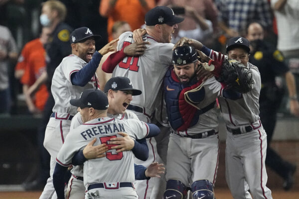 The Atlanta Braves celebrate