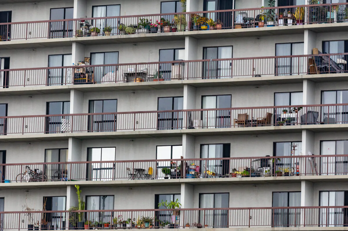 An apartment building in Long Beach, Calif., on Nov. 1, 2021. (John Fredricks/The Epoch Times)