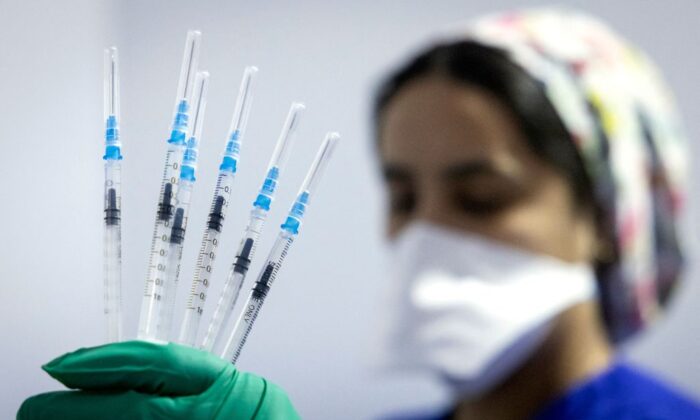 Syringes of the Pfizer-BioNTech vaccine in the city of Sale, on Oct. 5, 2021. (Fadel Senna/AFP/Getty Images)