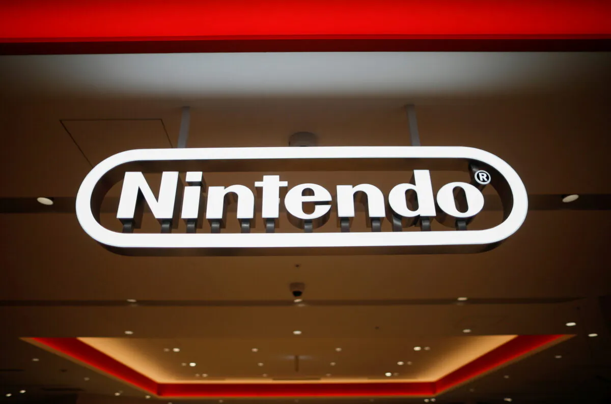 The Nintendo logo is displayed at the Nintendo Tokyo store, in Tokyo, Japan, on Nov. 19, 2019. (Issei Kato/Reuters)