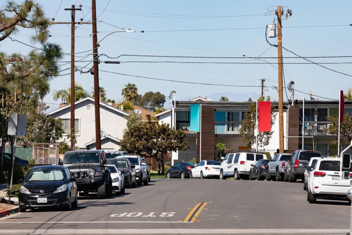 The 1000 Block of Costa Mesa, Calif., on March. 3, 2021. (John Fredricks/The Epoch Times)
