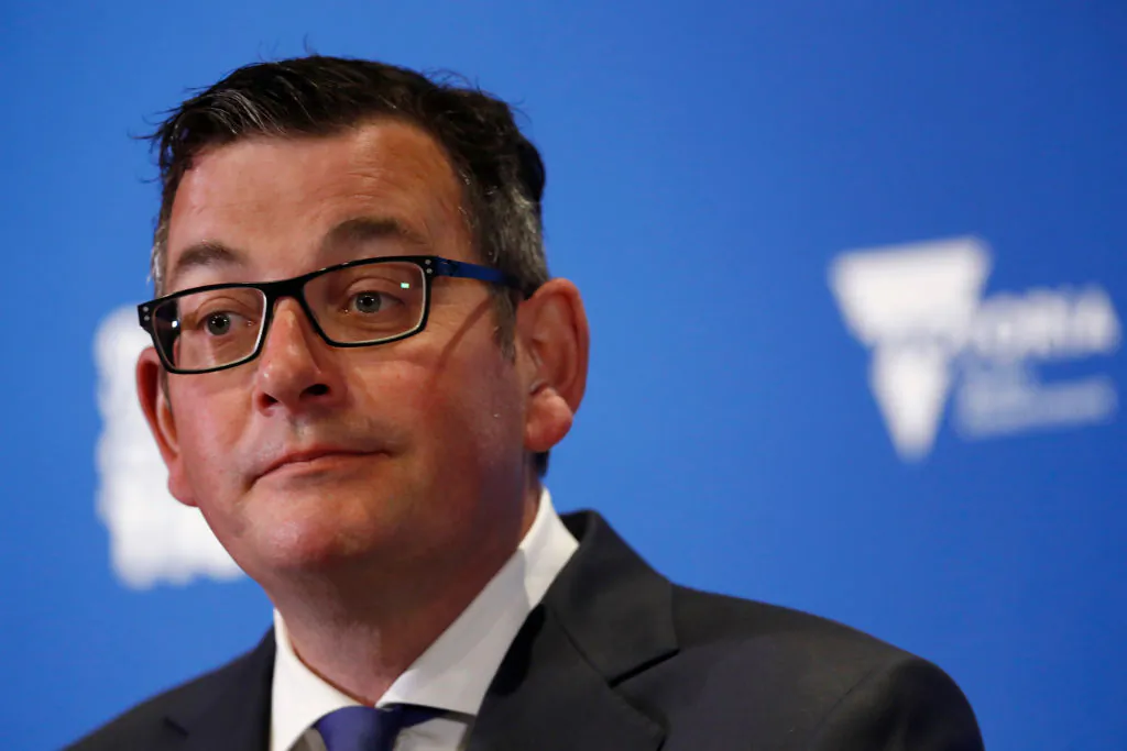 Victorian Premier Daniel Andrews speaks to the media on in Melbourne, Australia, Oct. 26, 2021. (Darrian Traynor/Getty Images)