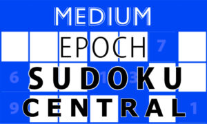 Tuesday, August 2, 2022: Epoch Sudoku Medium