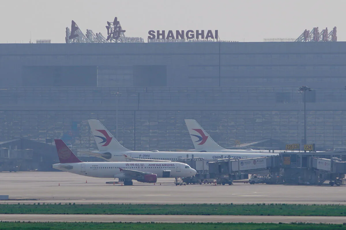 China Eastern Airlines aircraft are seen parked on the tarmac in Hongqiao International Airport in Shanghai on June 4, 2020, (Aly Song/Reuters)