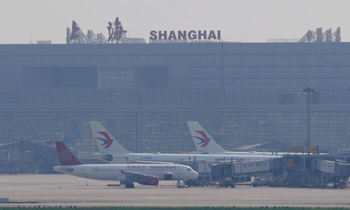 China Eastern Airlines aircraft are seen parked on the tarmac in Hongqiao International Airport in Shanghai on June 4, 2020, (Aly Song/Reuters)