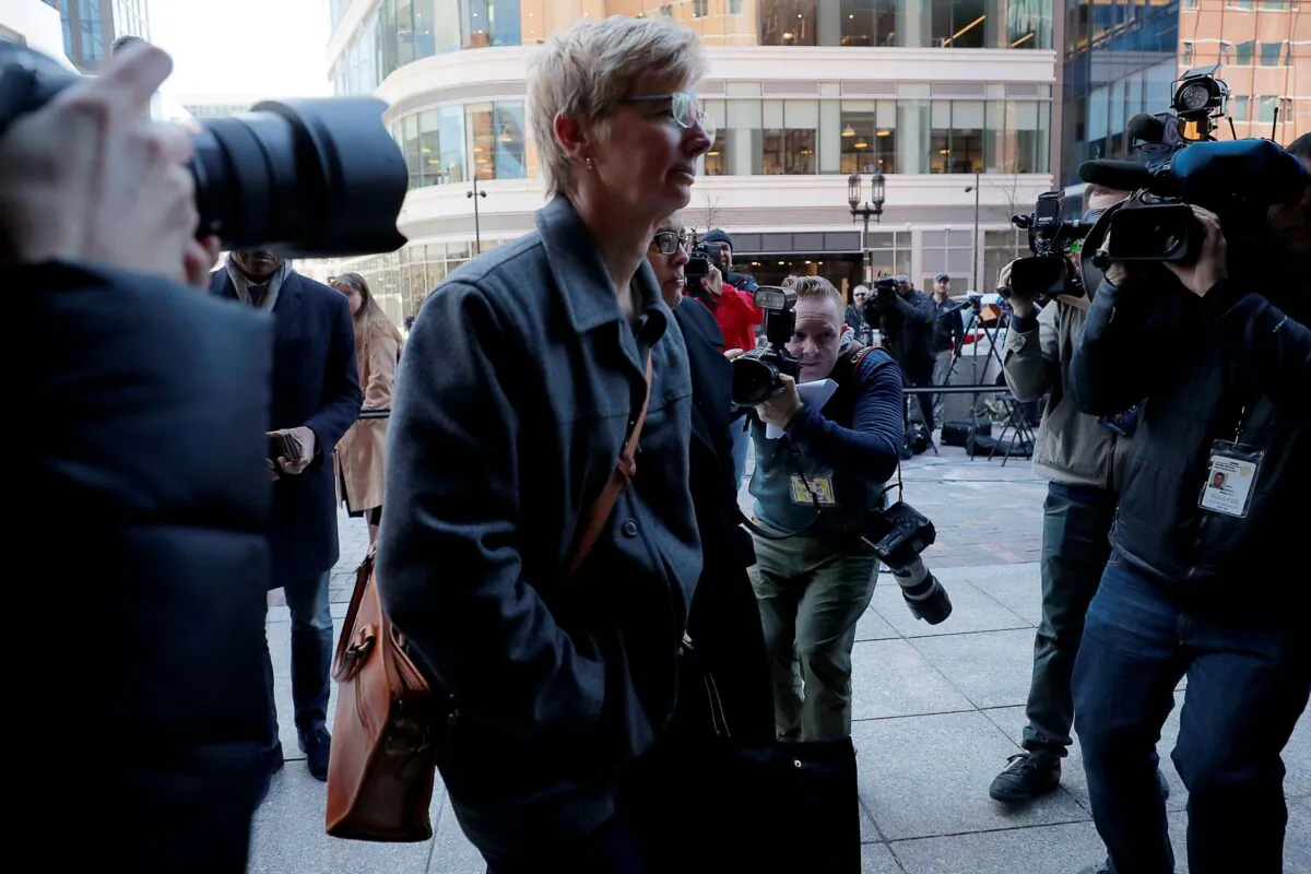 Donna Heinel, former associate athletic director at the University of Southern California (USC), arrives at the federal courthouse in Boston, Mass., on March 25, 2019. (Brian Snyder/Reuters)