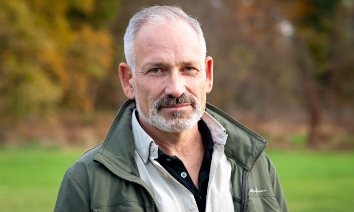 Jon Tigges at Zion Springs, his wedding and bed-and-breakfast venue, in Hamilton, Va. (Caleb Spencer for The Epoch Times)